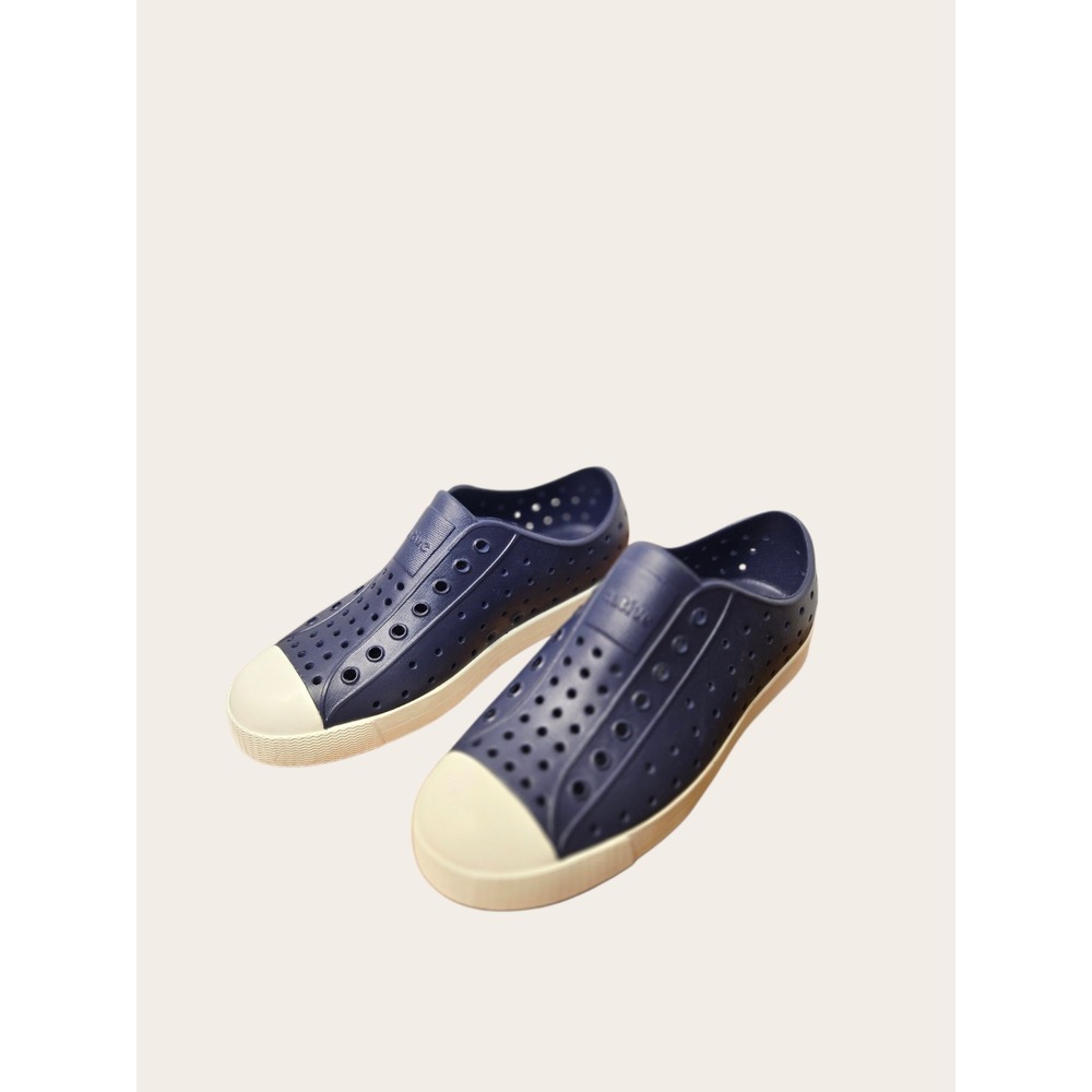 Native Jefferson Slip On Blue/White Water Shoes Unisex  J3 Perforated Outdoor